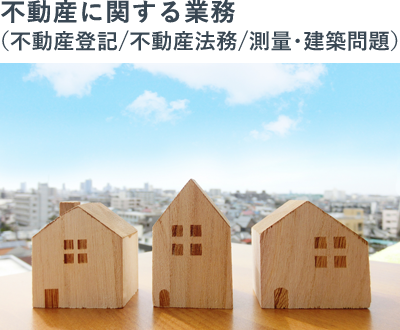 不動産に関する業務(不動産登記/不動産法務/測量・建築問題)
